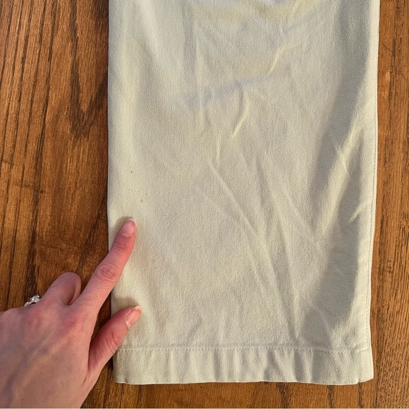 St. John Sport by Marie Gray Pants Light Mint Green Gold Button Size 8 Casual - Picture 12 of 12